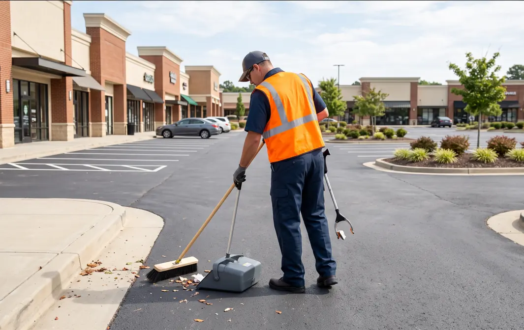 Day Porter & Parking Lot Cleaning by Gusjanettos Landscaping Co in Aurora, IL