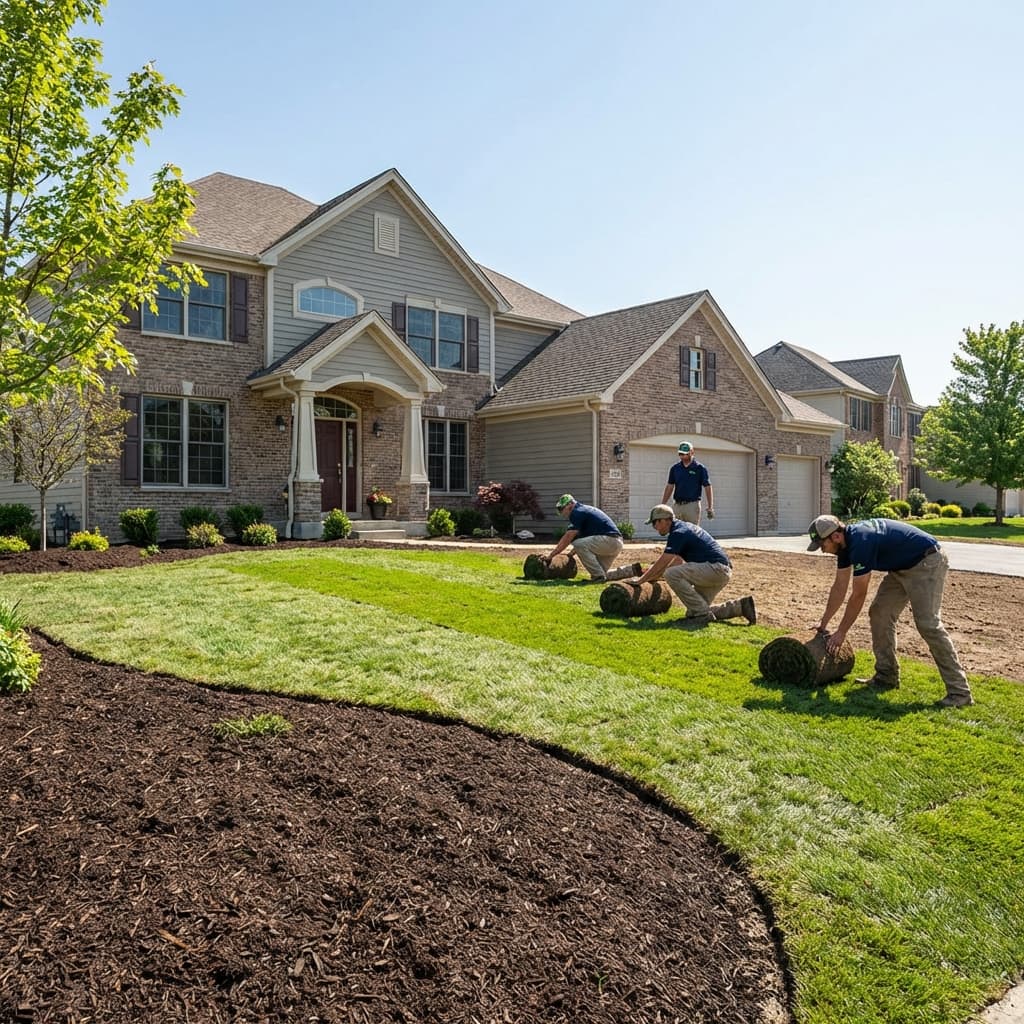 sod installation commercial and residential properties in aurora il